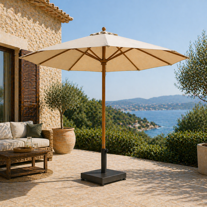 Base de parasol premium 25 kg | noir