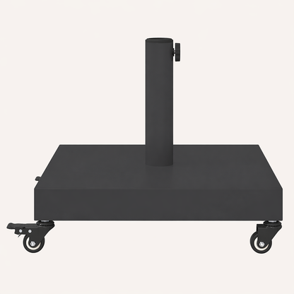 Base de parasol à roulettes premium 26 kg | Noir