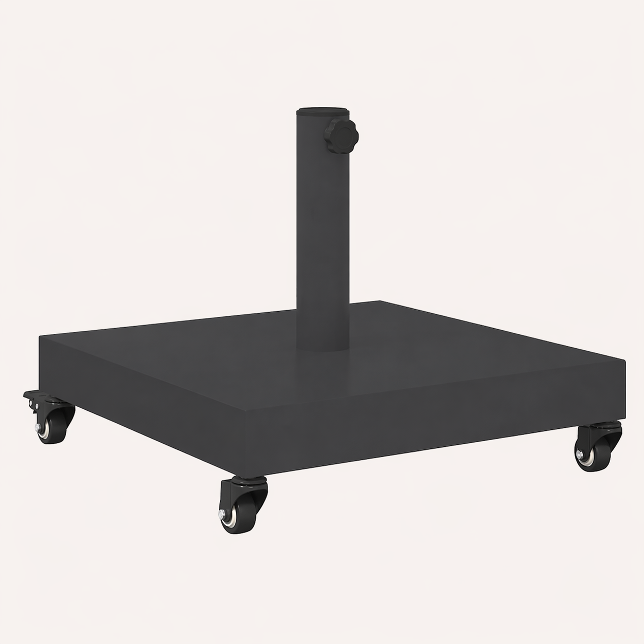 Base de parasol à roulettes premium 26 kg | Noir