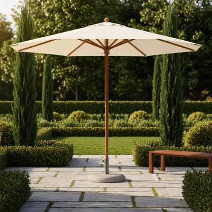 Parasol Bois mât chic 299 cm de Diamètre  | Shadora