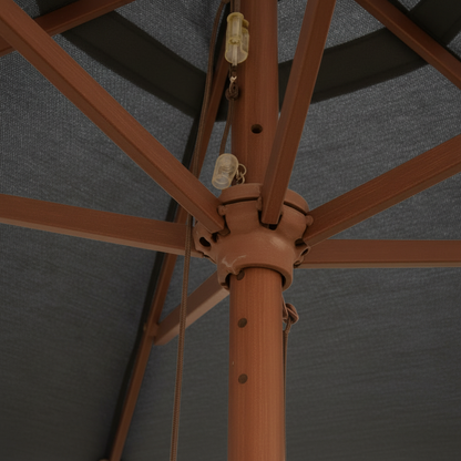 Parasol Bois mât chic 299 cm de Diamètre  | Shadora