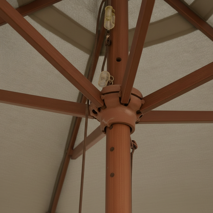 Parasol Bois mât chic 299 cm de Diamètre  | Shadora