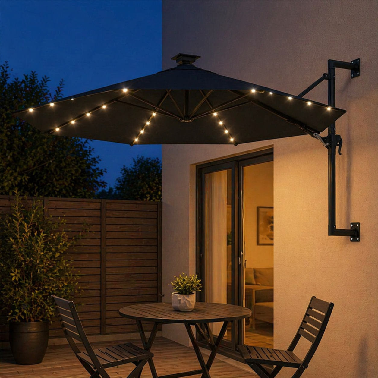 Parasol Mural LED 300 cm de Diamètre | Shadora