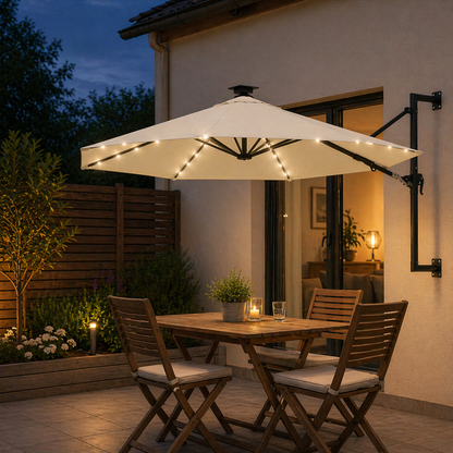 Parasol Mural LED 300 cm de Diamètre | Shadora