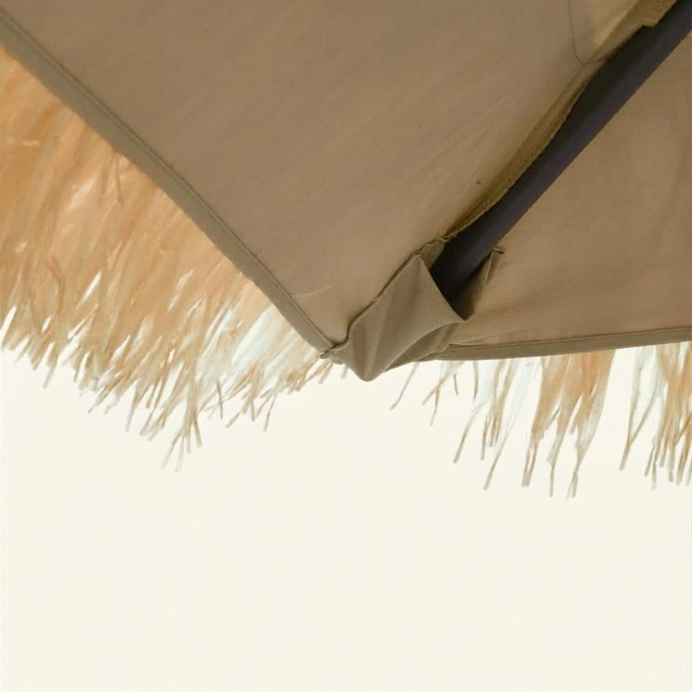 Parasol Exotique LED Carré Effet Paille | Shadora
