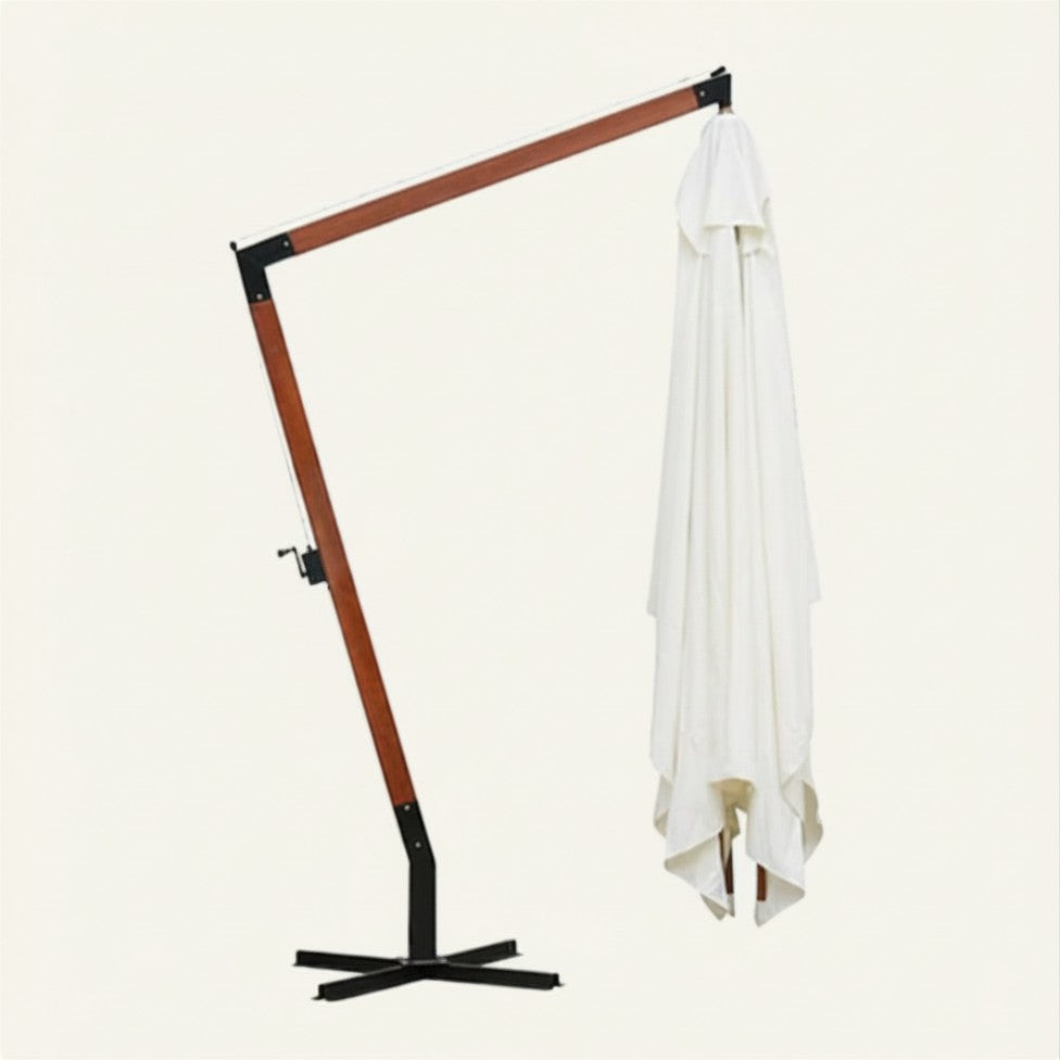 Parasol Déporté 3×4m Avec Mât Bois Premium | Shadora